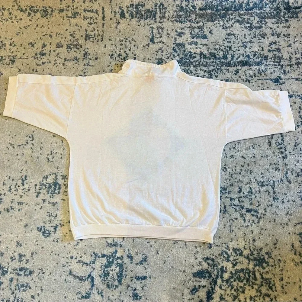 Vintage 1988 Santa Barbara Beach Short Sleeve Top nautilus dolphin print small - Picture 6 of 7